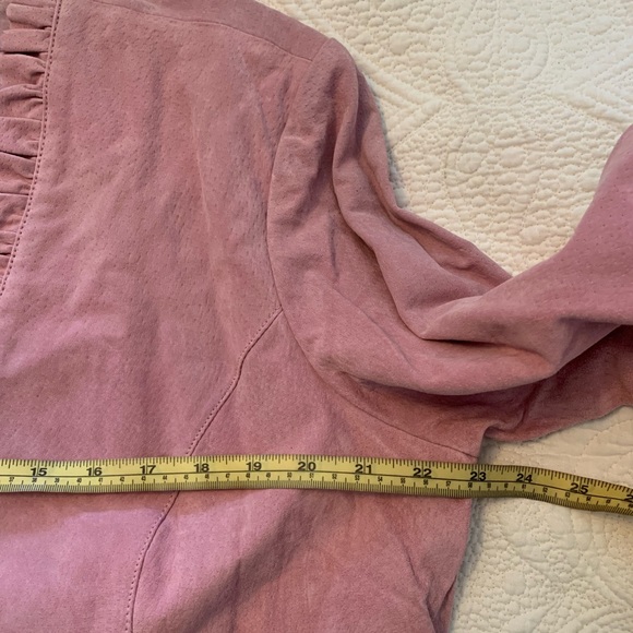 NWT / Alice Blue / XXL / Genuine Leather (Suede) / Cropped Jacket - Picture 7 of 12